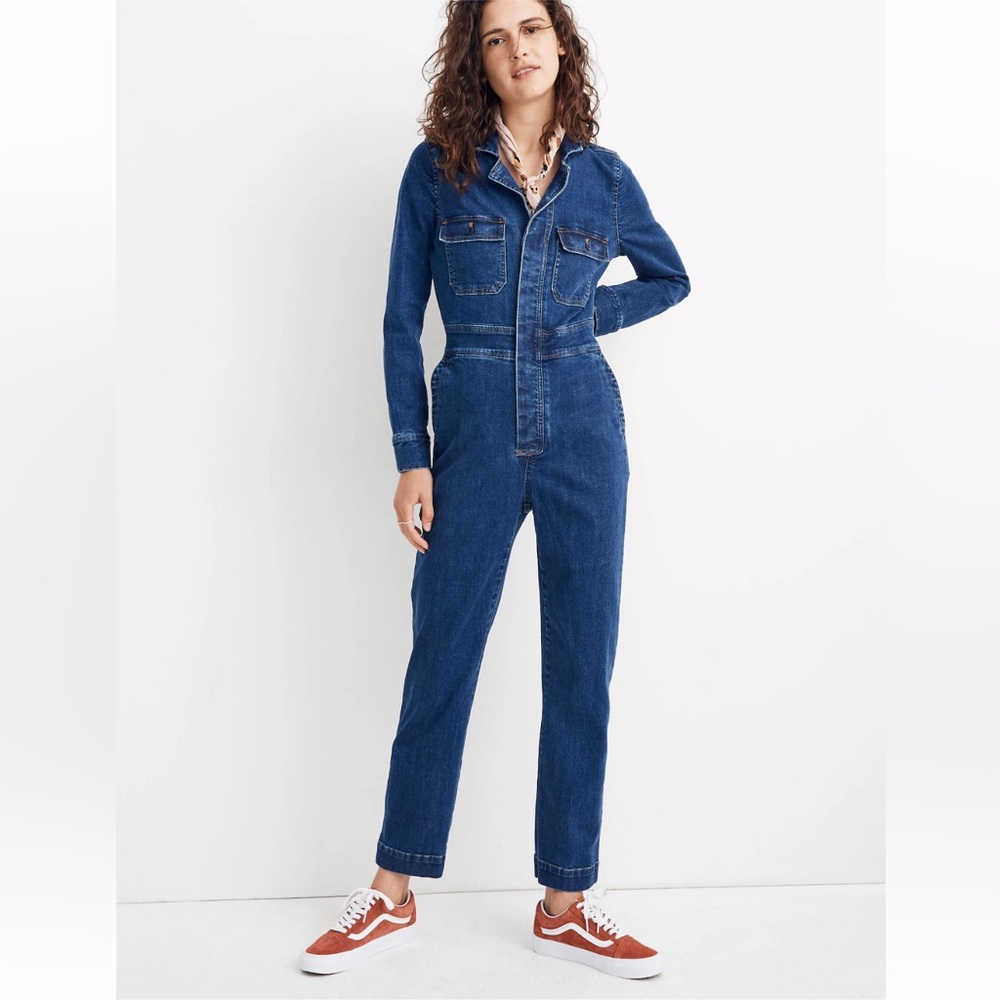 Madewell Denim Slim Coverall Jumpsuit in Stanwick Wash Size 2